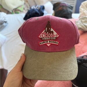 Coors rodeo pink and tan hat